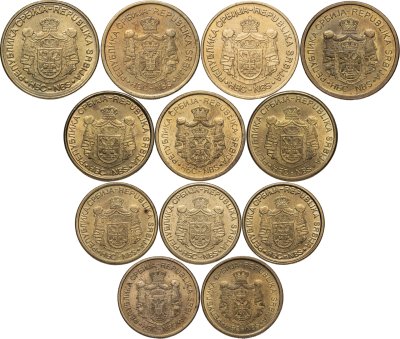 купить Сербия набор из 12 монет 1, 2 и 5 динаров 2005-2014