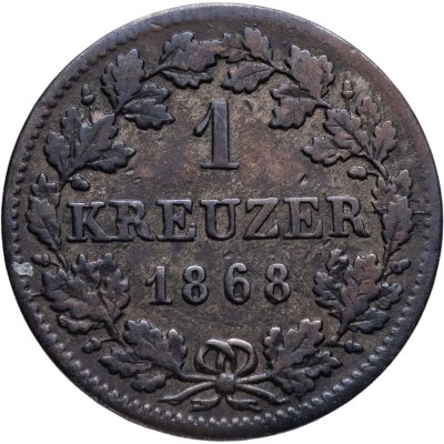 купить Бавария (Германия) 1 крейцер 1868