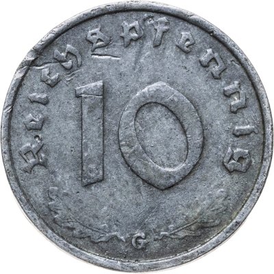 купить Германия, Третий рейх 10 рейхспфеннигов (reichspfennig) 1944 G