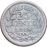 Купить Нидерланды 25 центов (cents) 1918