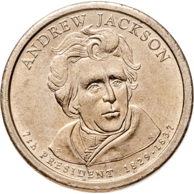 купить США 1 доллар 2008 "7-й президент США - Эндрю Джексон" знак монетного двора "D" - Денвер