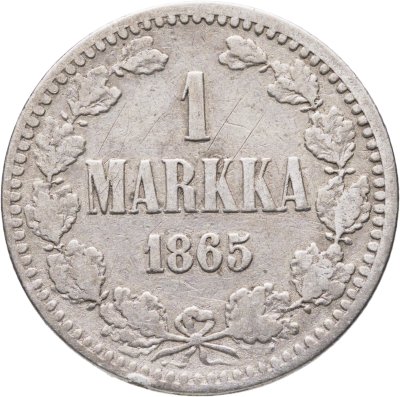 купить 1 марка 1865 S Российская Финляндия