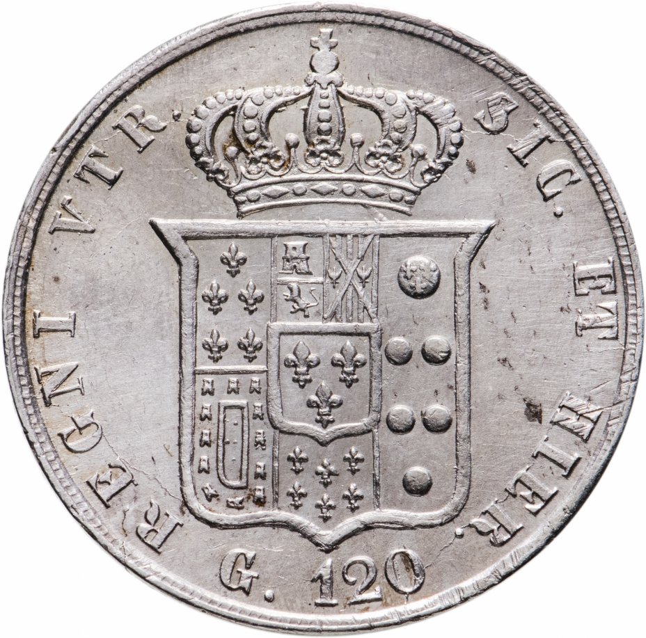 купить Королевство Обеих Сицилий  120 грани 1857 Фердинанд II