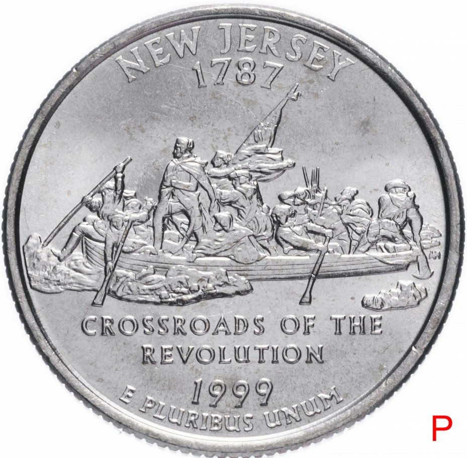 купить США 1/4 доллара (квотер, 25 центов) 1999 P "Штат Нью Джерси"