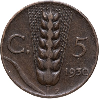 купить Италия 5 чентезимо (centesimi) 1930