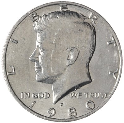 купить США 50 центов (1/2 доллара, half dollar) 1980 D Kennedy Half Dollar (Кеннеди) знак монетного двора "D"