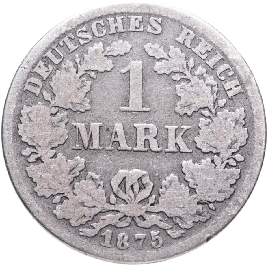 купить Германия 1 марка (mark) 1875 E  знак монетного двора: "E" - Дрезден