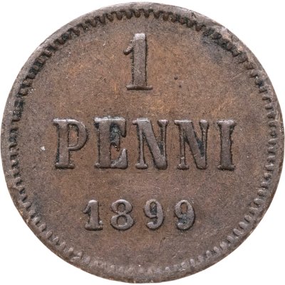 купить 1 пенни 1899, монета для Финляндии
