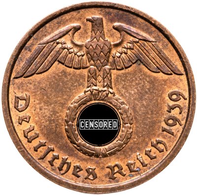 купить Германия, Третий рейх 2 рейхспфеннига (reichspfennig) 1939 F