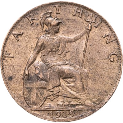 купить Великобритания 1 фартинг (farthing) 1919