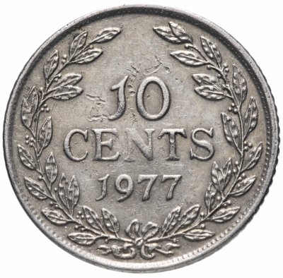 купить Либерия 10 центов (cents) 1977