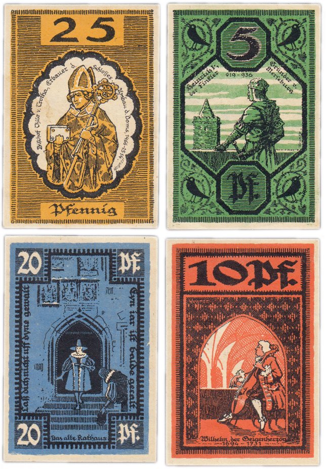 купить Германия (Саксония: Мерзебург) набор из 4-х нотгельдов 1921