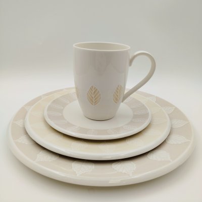 купить Набор на 1 персону (чашка, блюдце, десертная и столовая тарелки) серия "Metropolitan Collection" с декором "City Park", фарфор, Villeroy & Boch, Германия, 2010-2020 гг.