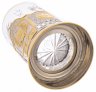 Купить Набор для чая, состоящий из подстаканника, стакана и чайной ложки "Герб СССР", металл, стекло, позолота, Россия, 2005-2015 гг.