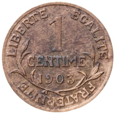 купить Франция 1 сантим (centime) 1903