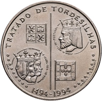 купить Португалия 200 эскудо (escudos) 1994 "500 лет с момента заключения Тордесильясского договора"