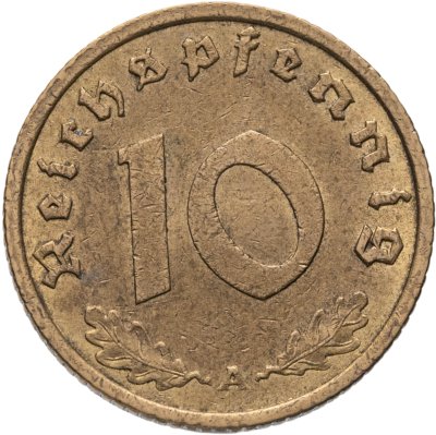 купить Германия, Третий рейх 10 рейхспфеннигов (reichspfennig) 1939