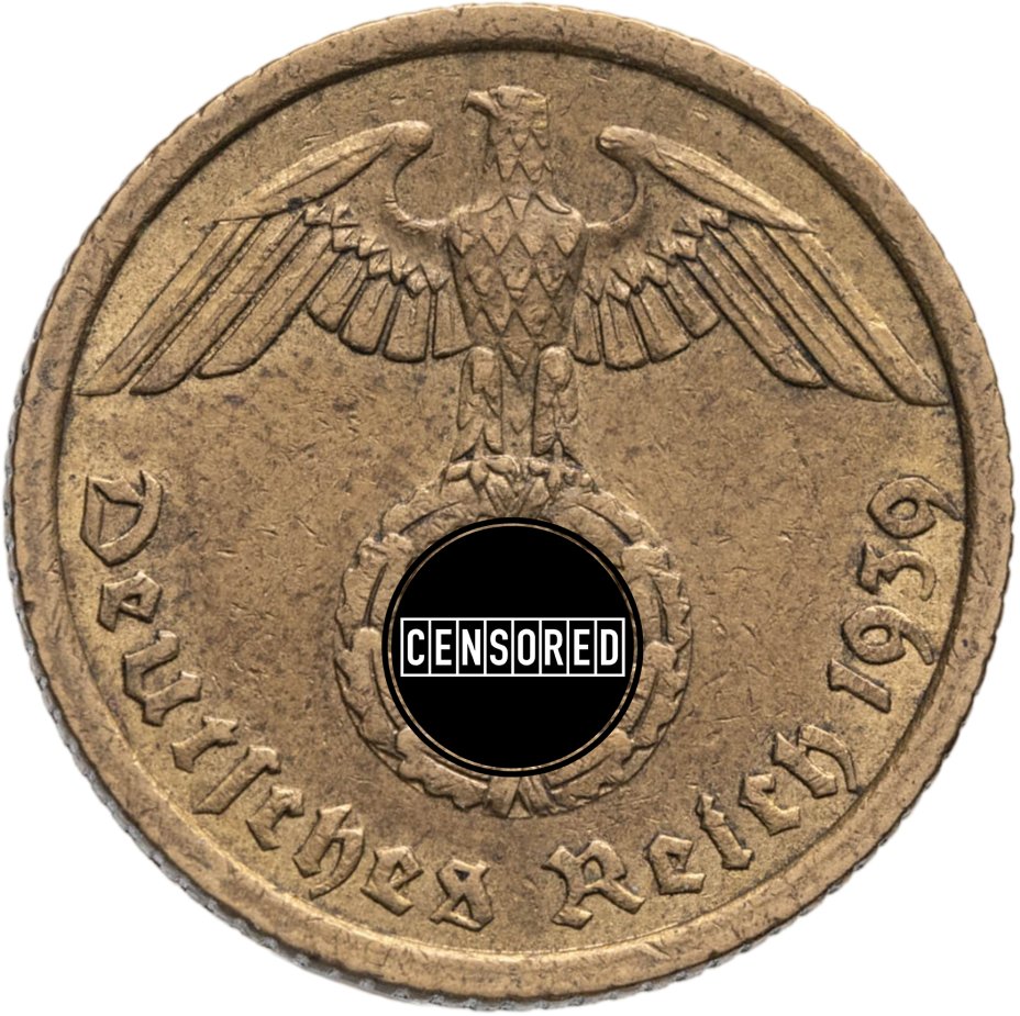 купить Германия, Третий рейх 10 рейхспфеннигов (reichspfennig) 1939