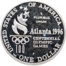 Купить США 1 доллар (dollar) 1996 "XXVI летние Олимпийские Игры, Атланта 1996 - Теннис"