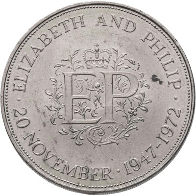 купить Великобритания 25 пенсов (pence) 1972 "Королевская серебряная свадьба"