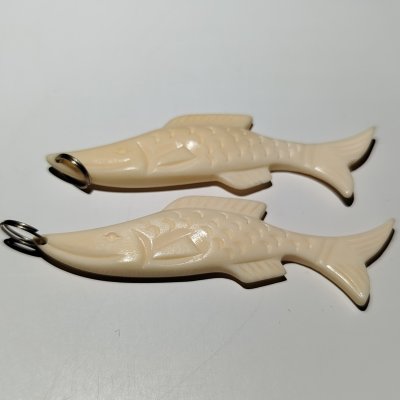 купить Подвески (кулоны) "Рыбки", кость, резьба, металл, Азия, 1980-1990 гг.