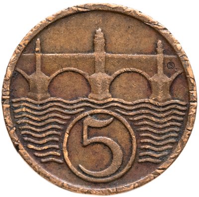 купить Чехословакия 5 геллеров (haleru) 1932