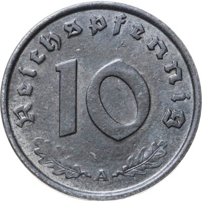 купить Германия (Третий Рейх) 10 рейхспфеннигов (reichspfennig) 1945 "A"