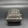Купить Шкатулка на ножках с рельефным декором в стиле неорококо, металл, бархат, Западная Европа, 1970-2000 гг.