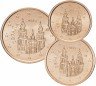Купить Испания набор монет от 1 до 5 евро центов 2015 (3 штуки)