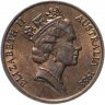 Купить Австралия 1 цент (cent) 1988 Королева средних лет