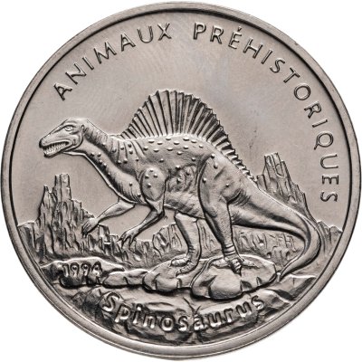 купить Конго 100 франков 1994 "Доисторические животные - Спинозавр"