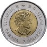 Купить Канада 2 dollars (доллара) 2015 "100 лет стихотворению "На полях Фландрии"