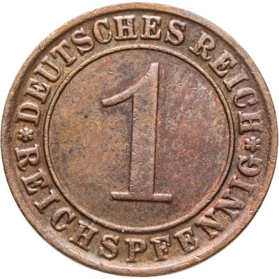 купить Германия 1 рейхспфенниг (reichspfennig) 1935 G знак монетного двора "G" — Карлсруэ