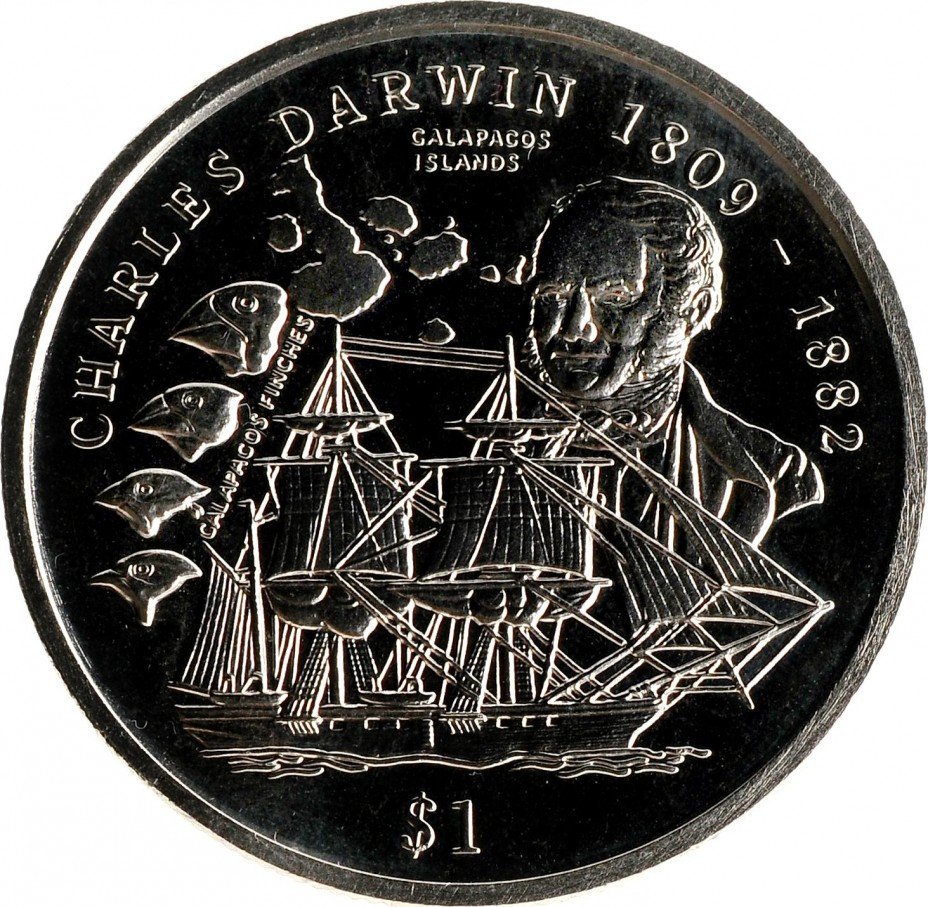 купить 1 доллар 1999 Чарльз Дарвин