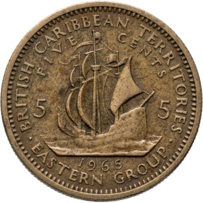 купить Восточные Карибы 5 центов (cents) 1965