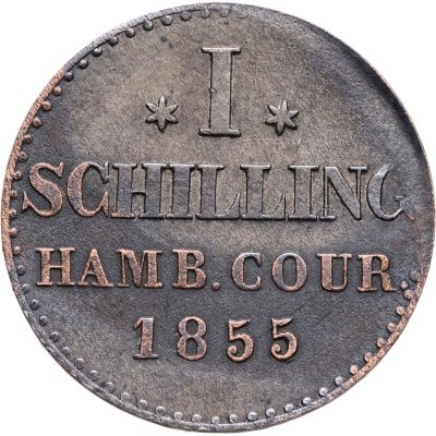 купить Германия, Гамбург 1 шиллинг 1855