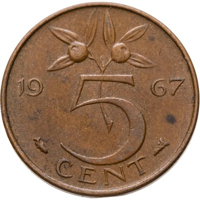 купить Нидерланды 5 центов (cents) 1967