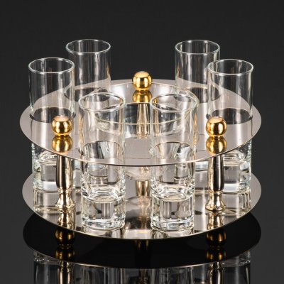 купить Сервировочный набор для подачи икры и водки, металл, стекло, Европа, 2000-2015 гг.