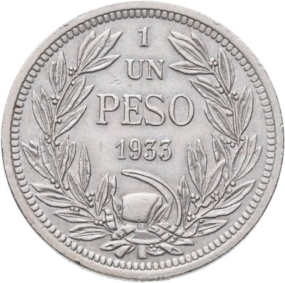 купить Чили 1 песо (peso) 1933