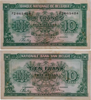 купить Бельгия 10 франков 1943