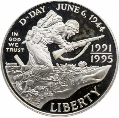 купить США 1 доллар 1995 "Высадка в Нормандии"