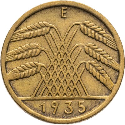 купить Германия 10 рейхспфеннигов (reichspfennig) 1935 E знак монетного двора "E" — Мульденхюттен
