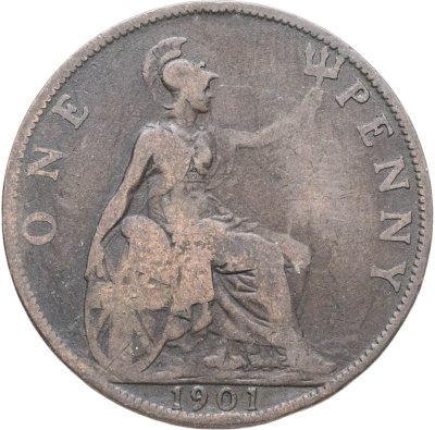 купить Великобритания 1 пенни (penny) 1901