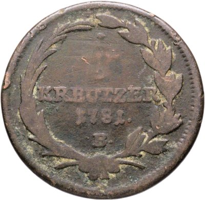 купить Австрия 1/2 крейцера 1781