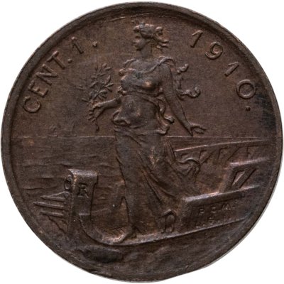 купить Италия 1 чентезимо (centesimo) 1910