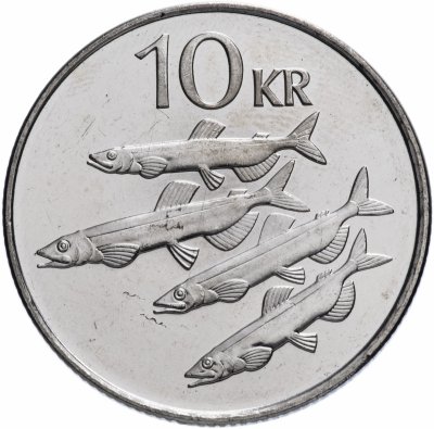 купить Исландия 10 крон (kronur) 1996