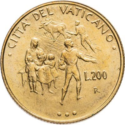 купить Ватикан 200 лир (lire) 1995