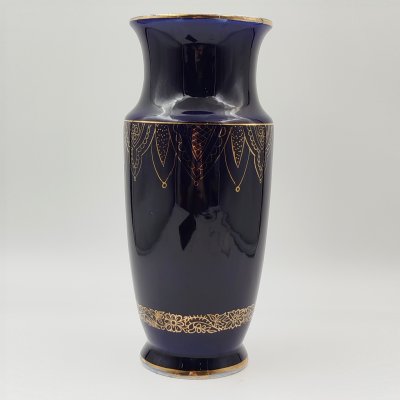 купить Ваза "Кружево", фарфор, кобальт, золочение, Ленинградский фарфоровый завод (ЛФЗ), СССР, 1950-1960 гг.