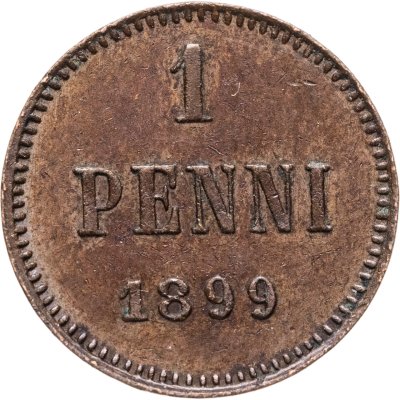купить 1 пенни 1899, монета для Финляндии