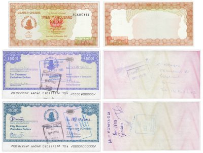 купить Зимбабве набор из 3 банкнот 10000, 20000, 50000 долларов 2003-2005